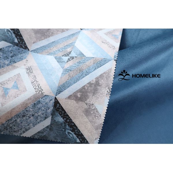 North African Style Geometric Printed Velvet (California) for Sofa