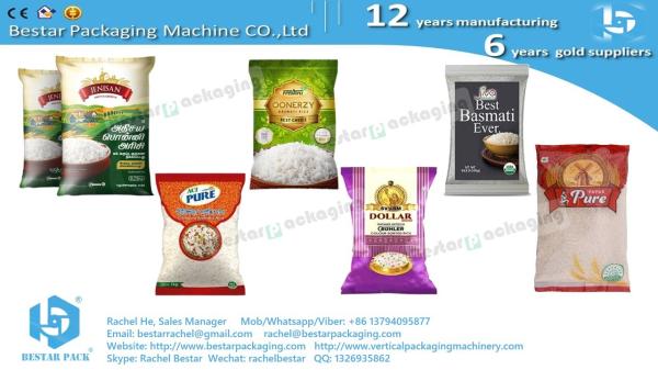 How to pack rice for 5kgs plastic bag