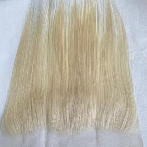 Blonde 613 Transparent HD Lace Frontal Brazilian Straight Human Hair Blonde Color 13x6 613 HD Frontal with Bundles