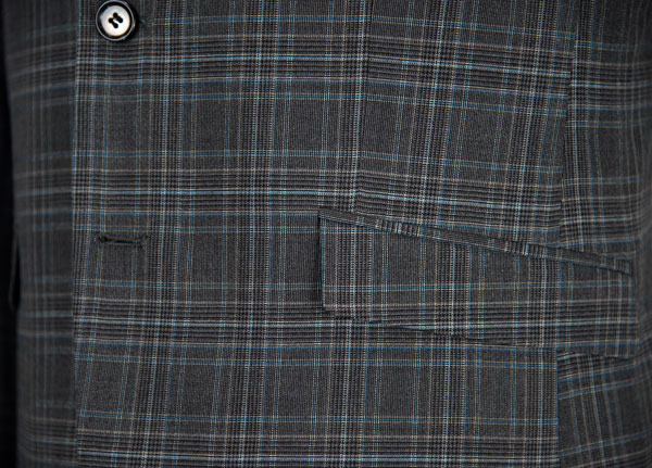 Dark Mens Grey 2 Piece Suit Business , Slim Fit Tailored Suits Zipper Fly