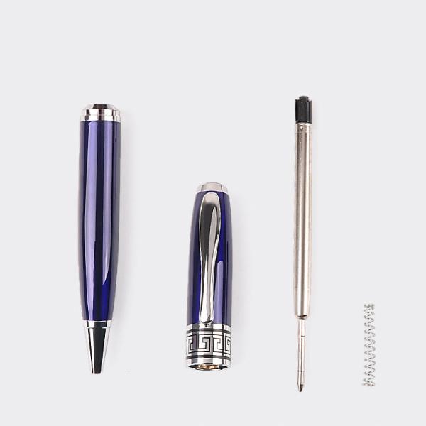 Un stylo à bille en métal noir gros et gras avec un logo et une signature 35 g