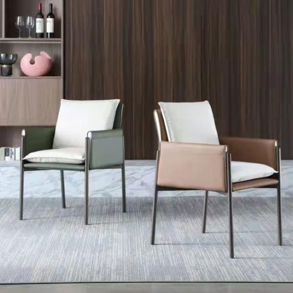 Fabric Leather Single Seater Sofa Chair French Reception Metal Inside Antique