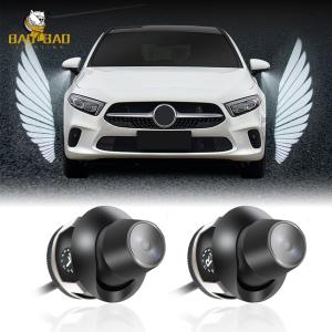 2 Pcs Mirror Angel Wing LED Projector Lamp Decoration Parts For Auto Parts