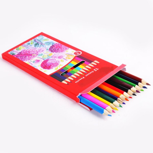 wholesale cheap wooden triangle color drawing pencil