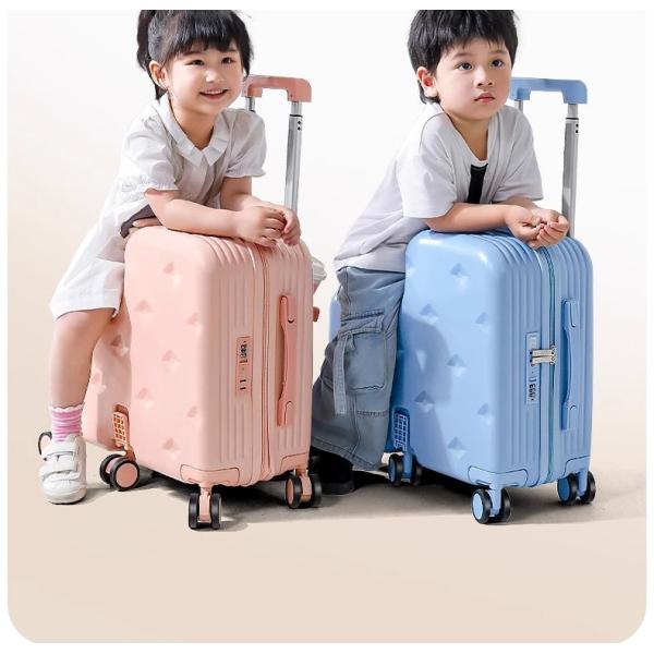 Business style Ride-On enfants bagages avec roue à roulettes mot de passe sécurisé verrouillage pour les garçons les filles Voyage à la mode léger