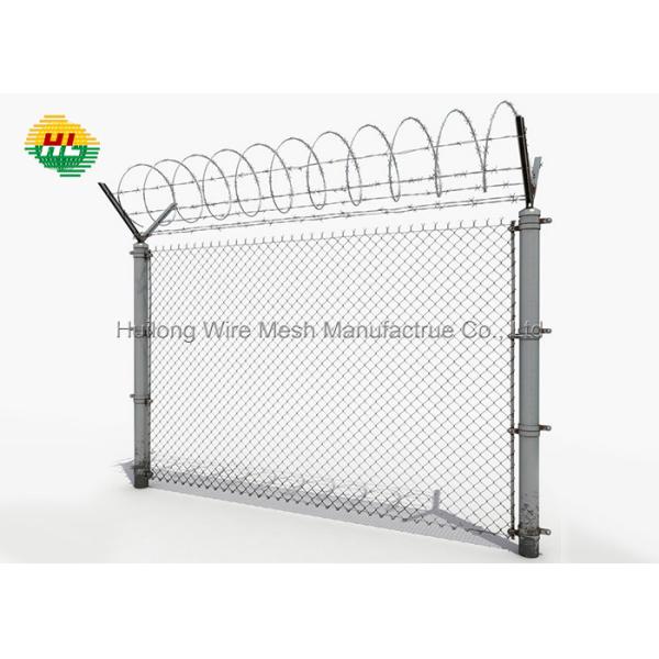 25m緑ポリ塩化ビニールのチェーン・リンクの塀