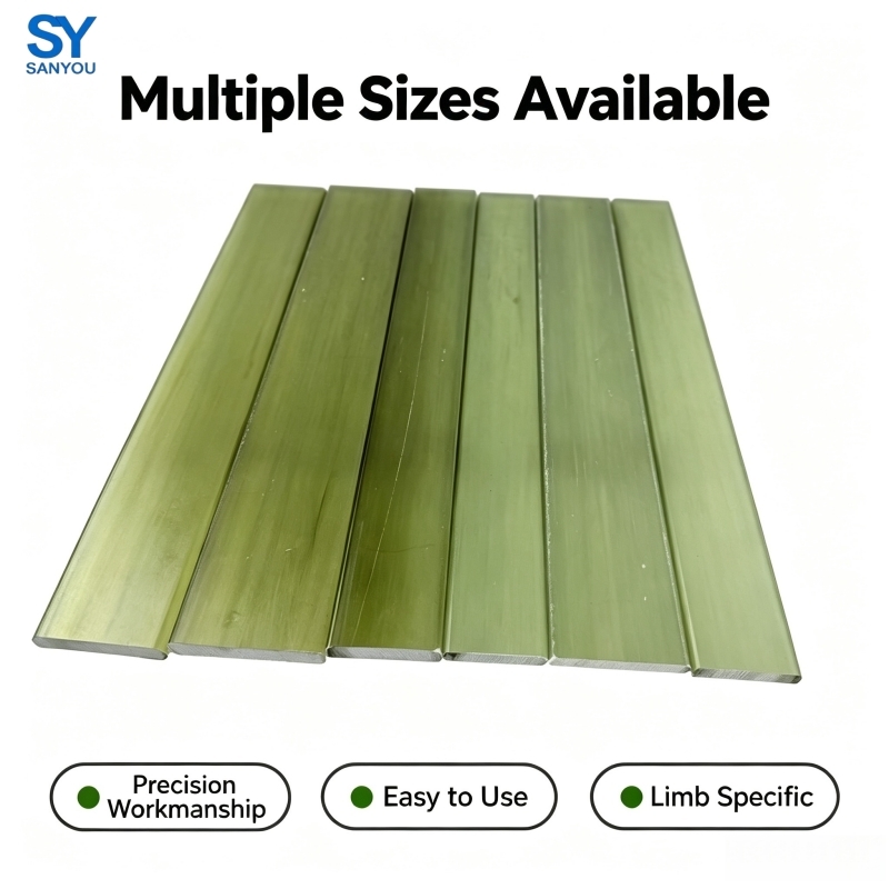 Consistent Draw And Arrow Speed Epoxy Fiberglass Bow Limbs Lightweight Under 500 Grams Per Limb High Flexibility Strong Return Force