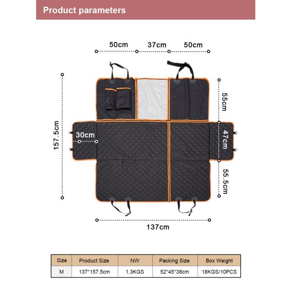 Dog Car Seat Cover for Back Seat, 4-in-1 Waterproof Pet Dog Seat Cover for SUV 100% Scratchproof Nonslip