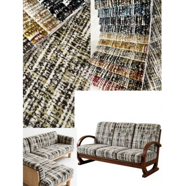 100%Polyester Cut Pile Multi-color Jacquard Velvet Fabric For Sofa