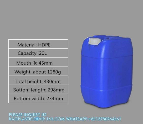 20L Fuel Tanks Plastic Car Jerry Can Mount Motorcycle Oil Container Chemical Liquid Waste Containers Canister