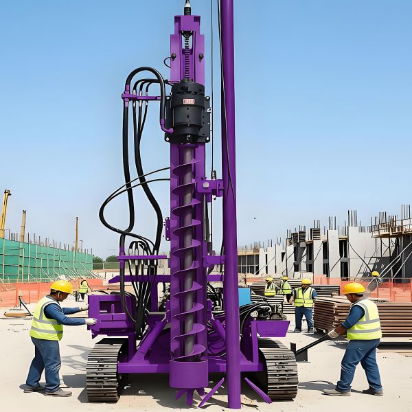 Solar Pile Driver Installation Highway Guardrail Pile Driving Equipment Crawler Pile Drilling Rig