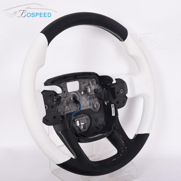 14 Inch F1 Custom Carbon Fiber Land Rover Steering Wheel White Leather 400mm