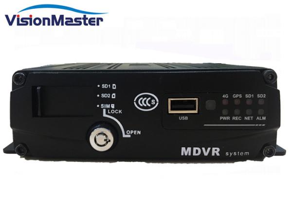 Two SD Card 4 Channel Car DVR Recorder AHD 1080P DMS PAL/NTSC TV System With GPS 4G