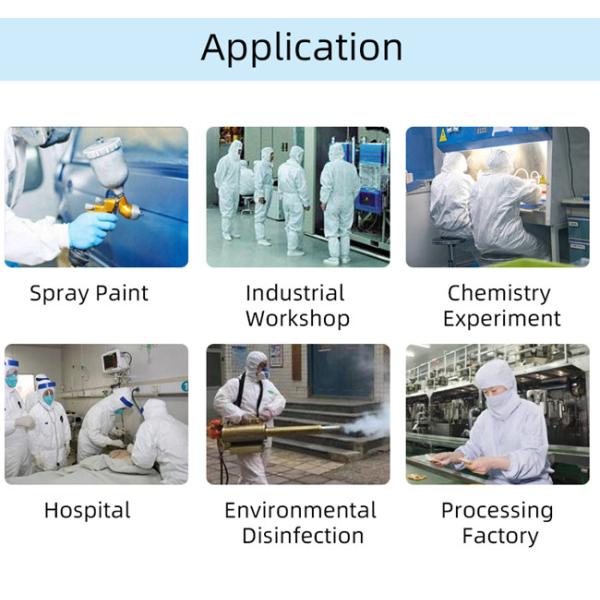 Protective Non Woven Isolation Gown , 160 - 185cm White Disposable Overalls