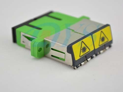 1 / 2 Core Plastic Metal Optical Fiber Patch Cord , Green Optical Fiber Cable Adapter