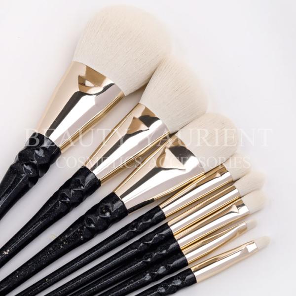 Plastic Handle Soft 8 Piece Makeup Brush Set Aluminium Ferrule Cosmetic Brush Sets