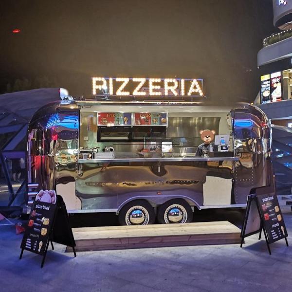 Towable Food Trailer Fully Equipped Mobile Food Truck for Trendy Food Service Kiosk