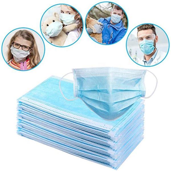 OEM Acceptable Antiviral Face Mask Low Breathing Resistance With Elastic Ear Loop