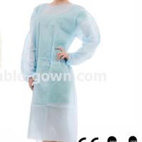 Vestido de isolamento médico não tecido SMS de uso único de laboratório