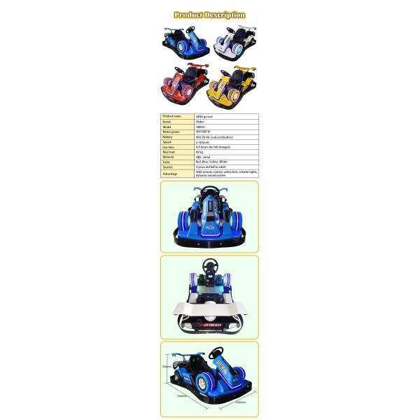 Speed 6-30 Km/H Go Kart Kiddie Rides Machine For Kids 4 Years Old To Adult