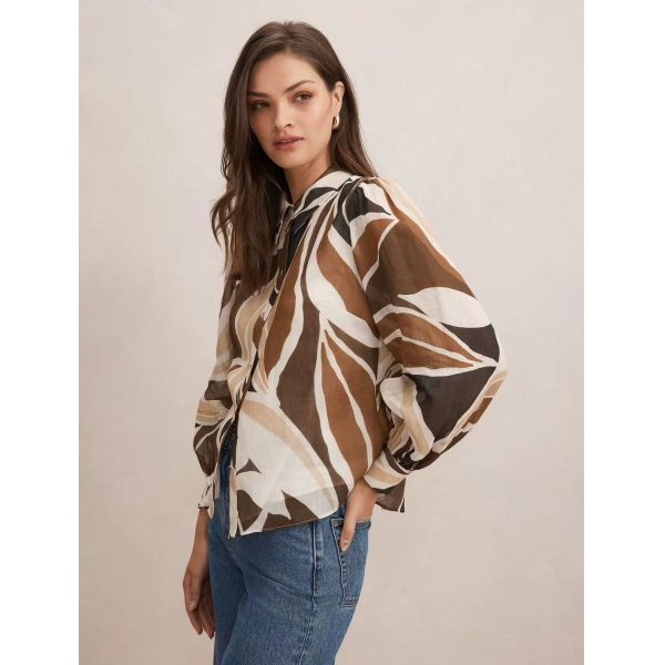 Lightweight and breathable chiffon shirt elegant sheer top for women