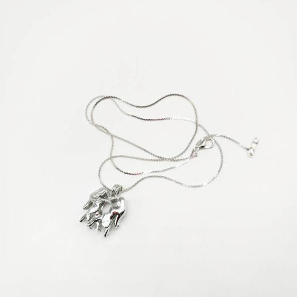 Natural Wish Freshwater Love Pearl Precious Zodiac Cage Holder Necklace Pendant Gift Set