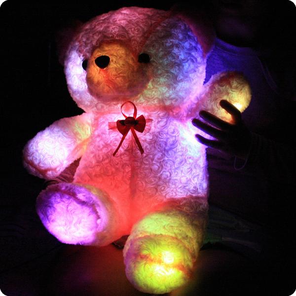 Romantic plush toys/led teddy bear/light up animal toys
