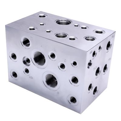 Hydraulic valve aluminum steel threaded cartridge valve hydraulic manifold block CNC processing customization service