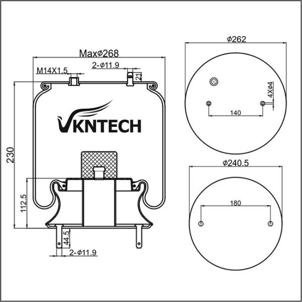 Части системы подвеса езды воздуха подвеса Spring/W01-S15-8192 воздуха тележки и трейлера запасные сплавляют поршень 470920 1T15VR-3