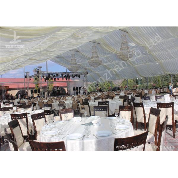 Clear Top / Wall PVC Fabric Cover Outdoor Luxury Wedding Tents With White Linings