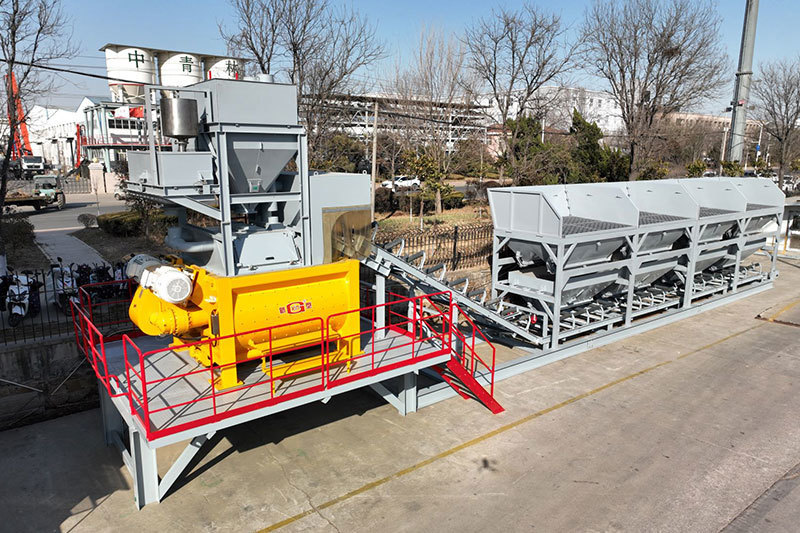 Integrated Quick Loading Concrete Mixing Station Modular 240kW