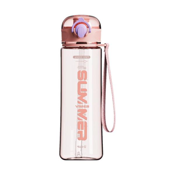 IFUN BPA Free Cycling Plastic Sport Bottles With Straw 16oz 500ML