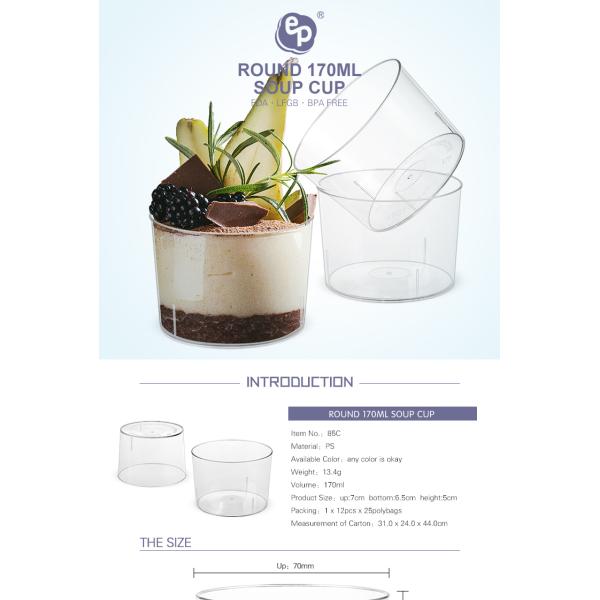 EPK most popular items disposable plastic dessert parfait cups for wholesale