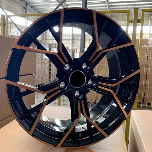 Gloss Black Color And Machine Face Forged Aluminum 21 inch wheel for cars