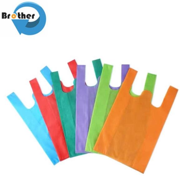 Wholesale Biodegradable Blank T-Shirt Design Non Woven Shopping Tote Bag with Logo Printing for Promotion