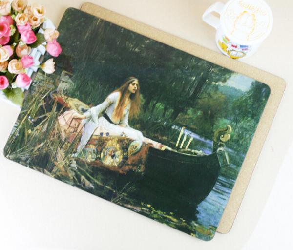 Hot Selling for home/hotel Wooden cork placemat, Customized size and printed logo