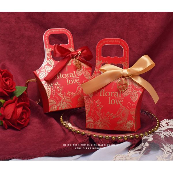 Gelebor Pantone Cardboard Shopping Bag Love Wedding Gift Bag for Candy