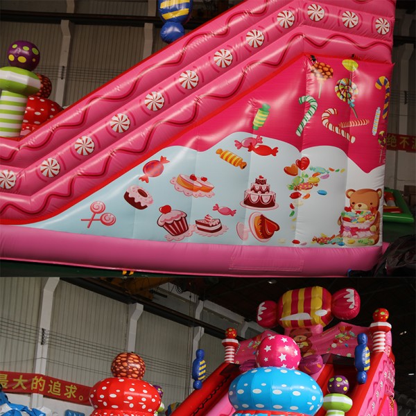 Inflatable Dry Slide Colorful Candy Inflatable Dry Slide Fashion Design Cheap Inflatable Dry Slide