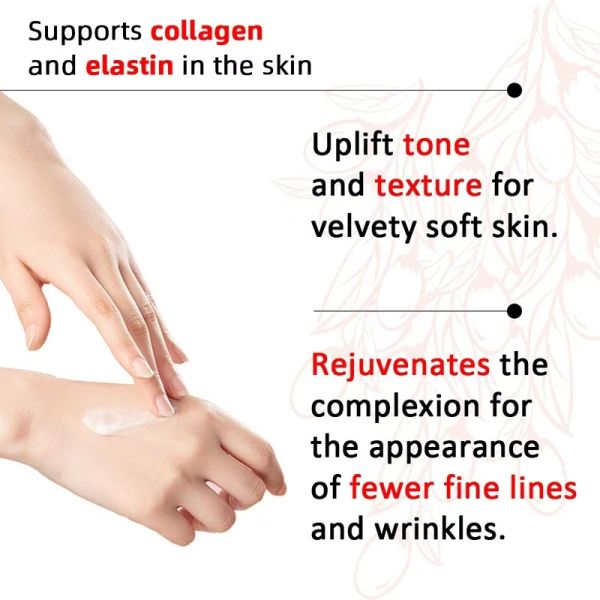 Le Goji Berry est une crème faciale anti-rides pour le visage, hydratante pour les adultes, pour la peau féminine, collagène de beurre de karité.