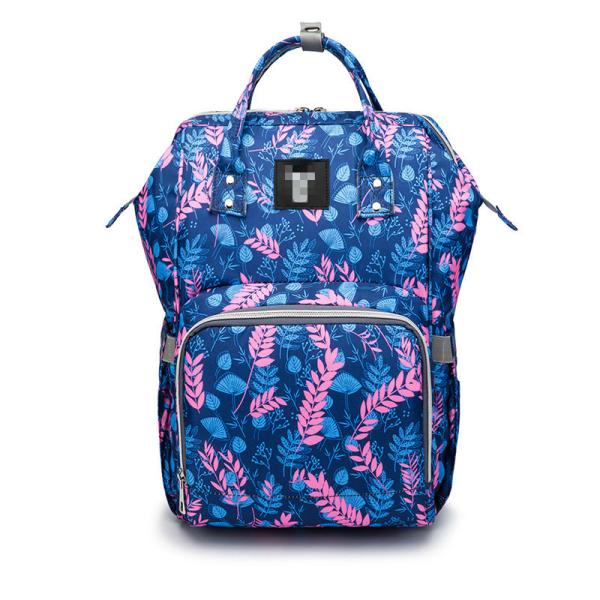 FashionTravel Backpack Baby Large Capacity Mommy Diaper Bag Designer Nursing Bag floral insulated mummy Bag With Stroller Strap