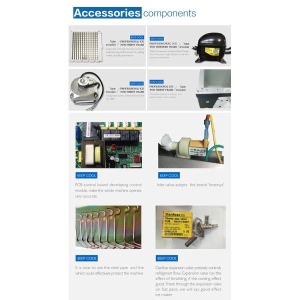 Secop Compressor 1100W 315L Industrial Ice Making Machine