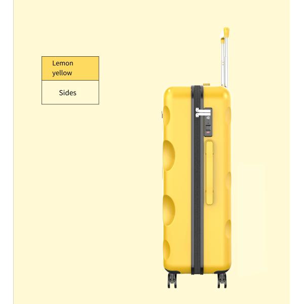 Maleta rígida de PC con diseño de puntos bonitos estilo esponja con asa suave, ruedas giratorias, apertura frontal y cerradura TSA de 24 pulgadas