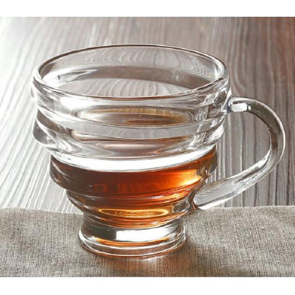 Best selling 6oz  Crystal Clear Transparent Coffee Mug Tea Glass