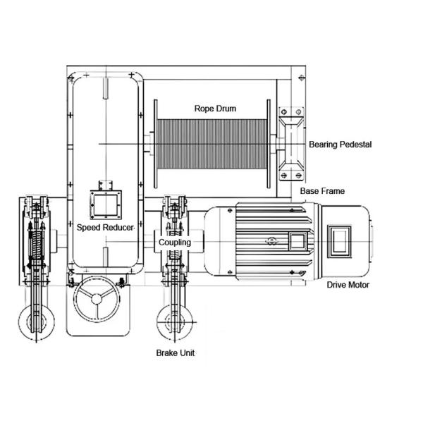 3 Ton 5Ton 10Ton 15 Ton 16Ton Electric Wire Rope Hoist Winch for Lift Drag