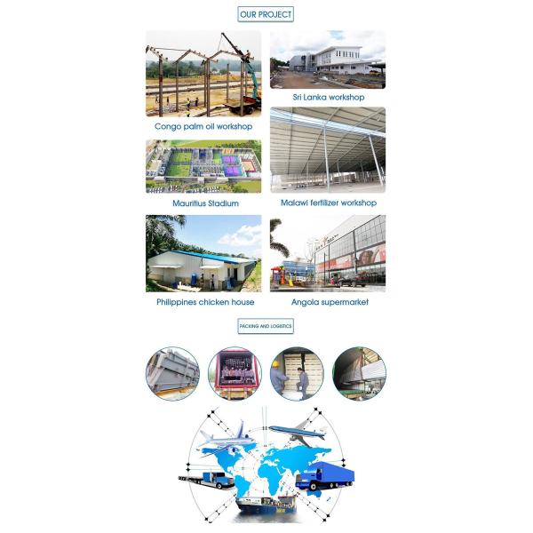 Multi Storey Metal Sheet 1m Length Prefabricated Steel Carport