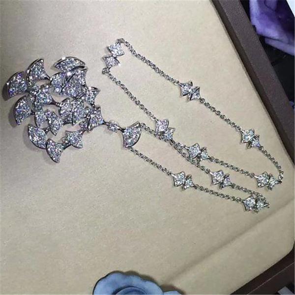 Real low price and high quality jewels B Diamonds Necklace 18k gold Diamonds Diamond material SI H necklace