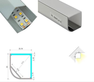 LED aluminum extrusion profile 1/2/3 meter length U type Corner aluminum led profiles made from shenzhen