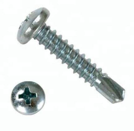 Zinc Plate Surface Pan Head Self Drilling Screws M5x30 Size DIN7504N
