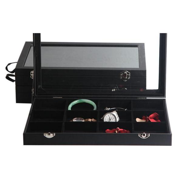 Custom Logo Accepted PU Leather Jewelry Holder for Necklace Rings Earrings Storage