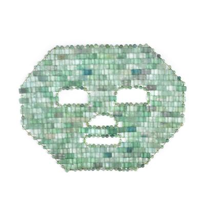 28cm Natural Cool Skin Facial Green Fluorite Jade Mask For Female